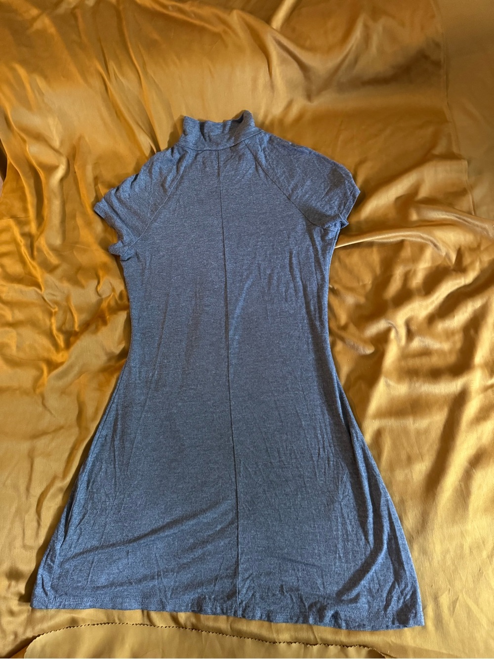 silence + noise Slate Blue Mock Neck Short Sleeve Tunic